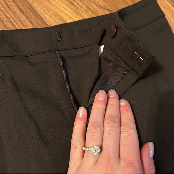 Women’s VINCE $295 Ponte Stretch Riding Skinny Slim Solid Brown Pants Size 8 - Picture 6 of 8